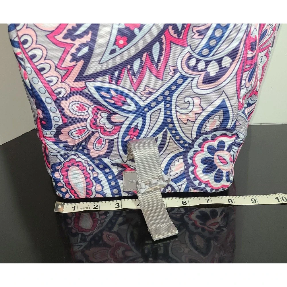 Pink Gray Blue Insulated Lunch‎ Bag Vera Bradley Lunch Bunch Fold Down Top